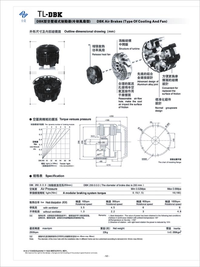 冷卻風扇型DBK空壓碟式制動器規(guī)格型號尺寸參數表 冷卻風扇型DBK空壓碟式制動器規(guī)格型號尺寸參數表