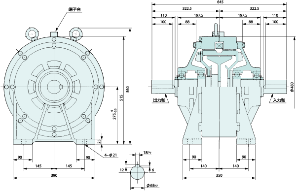 冷卻風扇型DBK空壓碟式制動器安裝范例 冷卻風扇型DBK空壓碟式制動器安裝范例